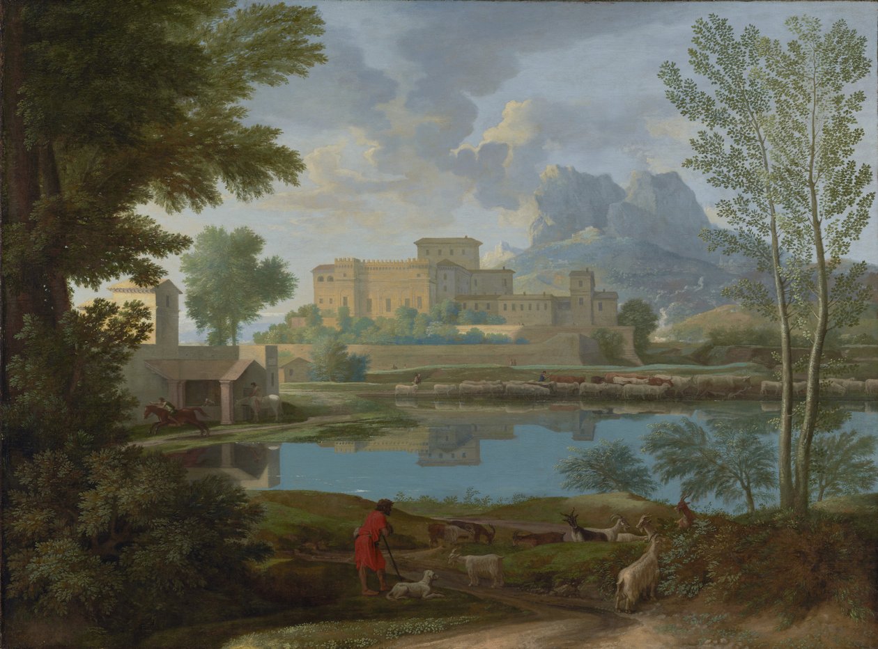 Rauhallinen maisema (Un Tem[p]s calme et serein) (Un Tem[p]s calme et serein) tekijältä Nicolas Poussin
