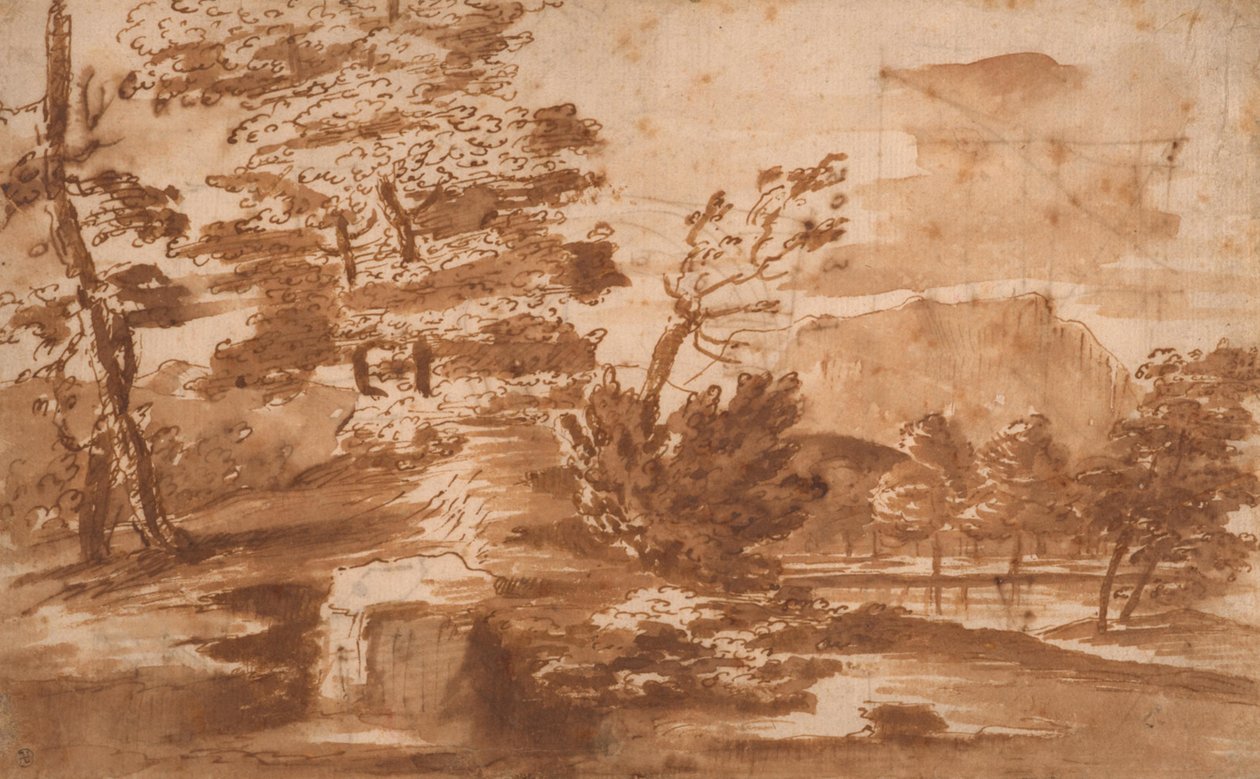 Maisema (etupuoli) tekijältä Nicolas Poussin