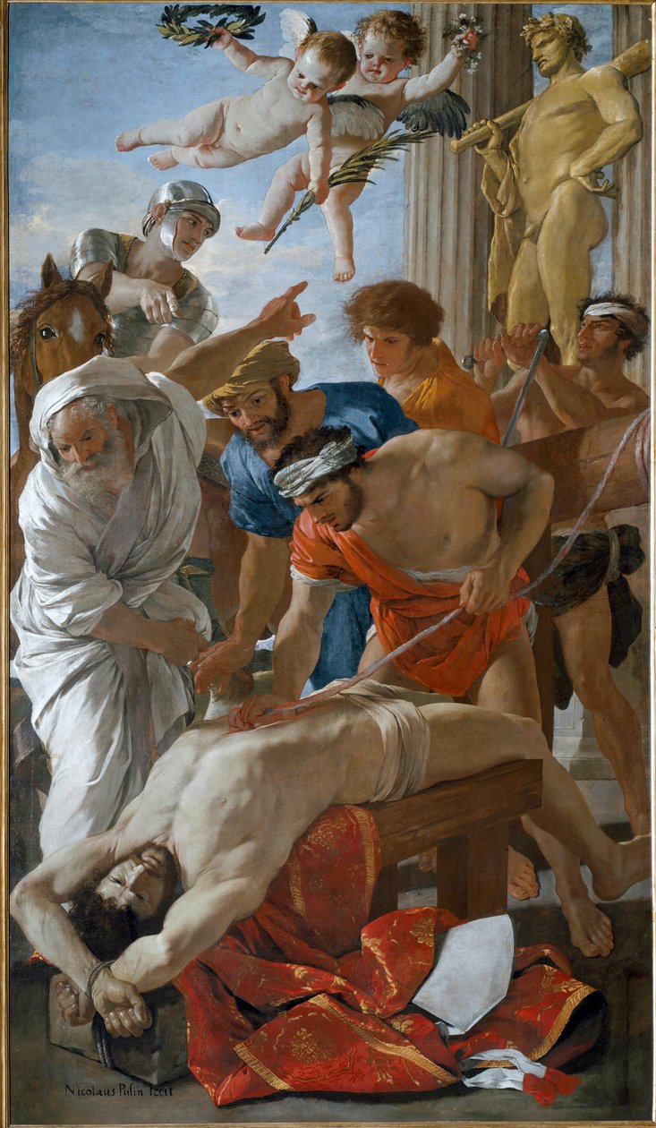 Pyhän Erasmuksen marttyyrikuolema tekijältä Nicolas Poussin