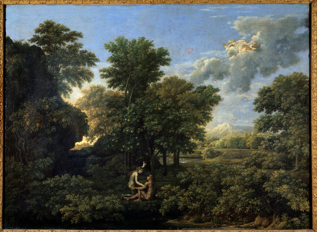 Kevät tai maan paratiisi. Nicolas Poussinin maalaus tekijältä Nicolas Poussin