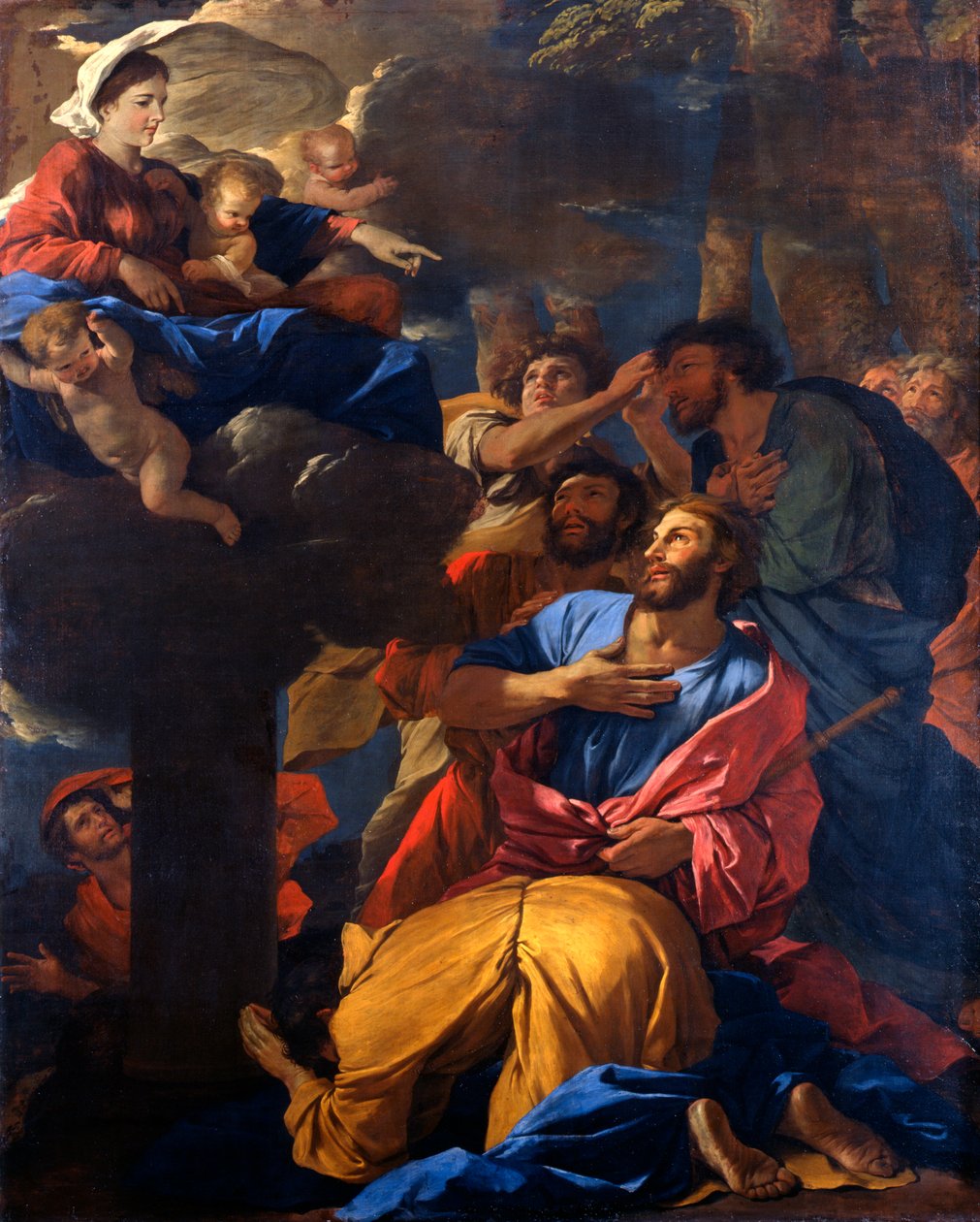 Neitsyt ilmestys Pyhälle Jaakob Suurelle, c1629-1630 tekijältä Nicolas Poussin