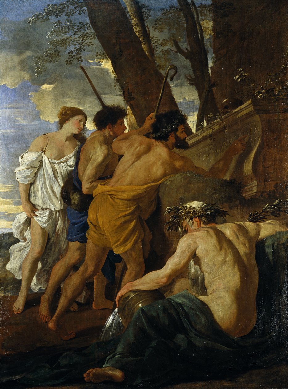 The Arcadian Shepherds (oli sobre tela)finès tekijältä Nicolas Poussin