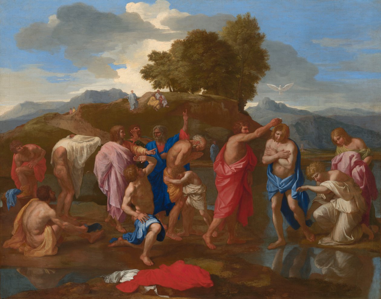 Die Taufe Christi tekijältä Nicolas Poussin