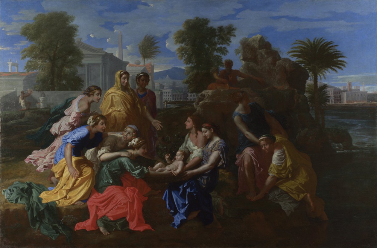 Mooseksen löytö, 1651 tekijältä Nicolas Poussin