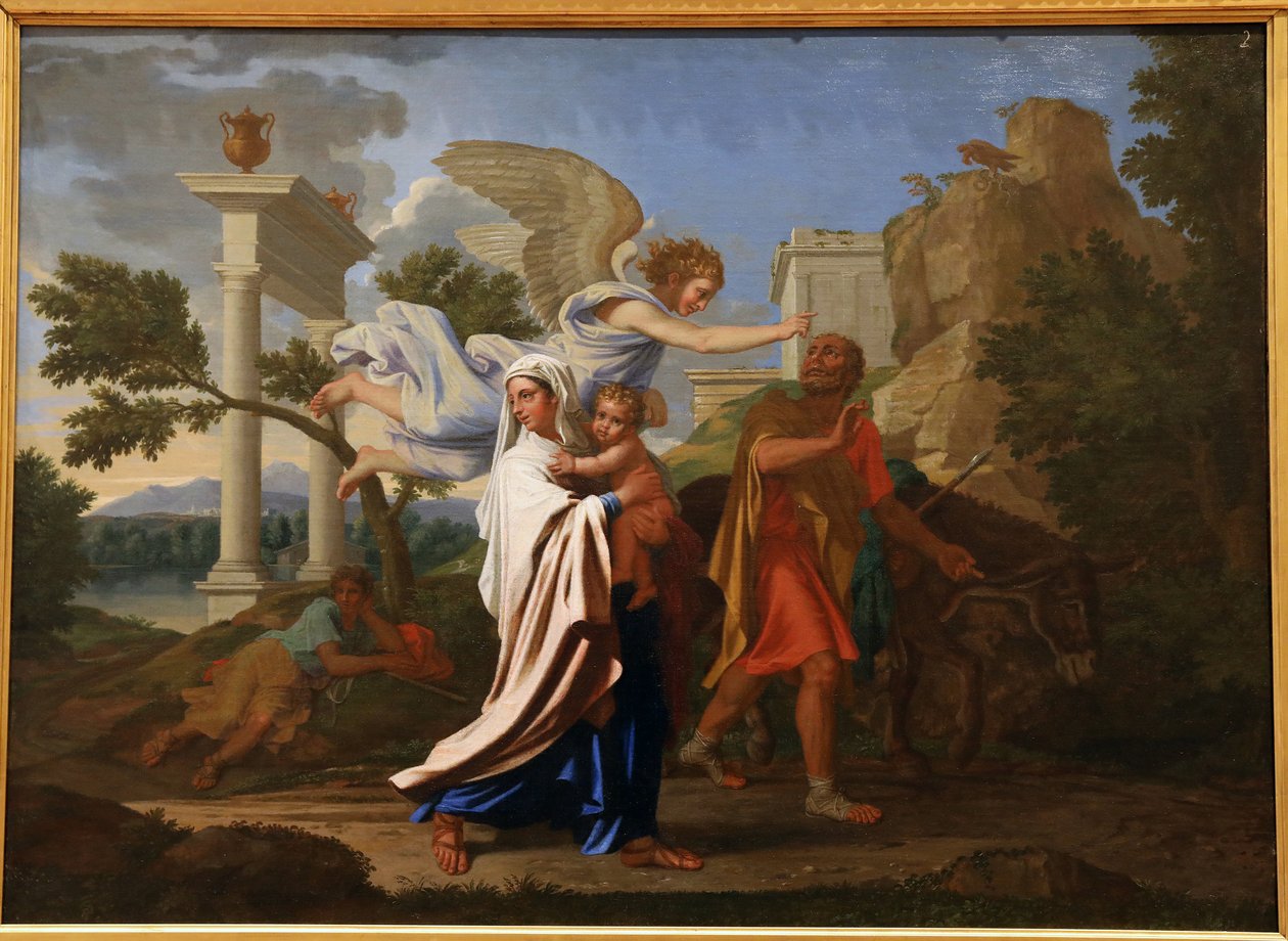 Lento Egyptiin, 1657 tekijältä Nicolas Poussin