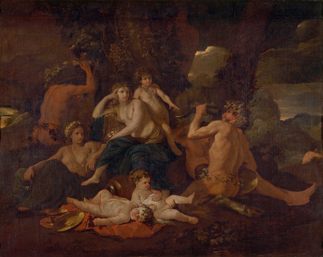 Bacchuksen lapsuus, noin 1630 tekijältä Nicolas Poussin