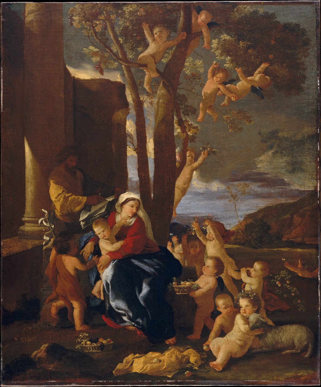 Lepo pakomatkalla Egyptiin, n.1627 tekijältä Nicolas Poussin