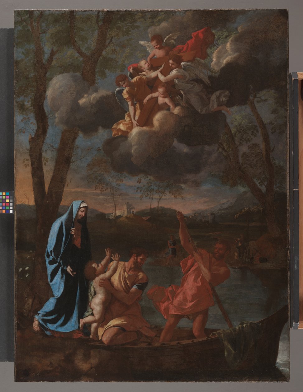 Pyhän perheen paluu Nasaretiin, n. 1627 (öljy kankaalle) tekijältä Nicolas Poussin