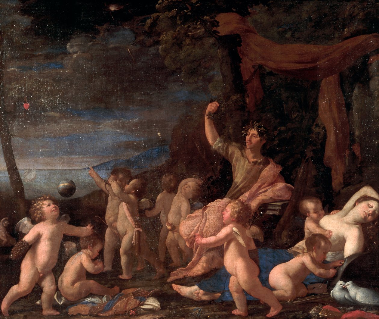 Ovidiuksen voitto (öljy kankaalle) tekijältä Nicolas Poussin