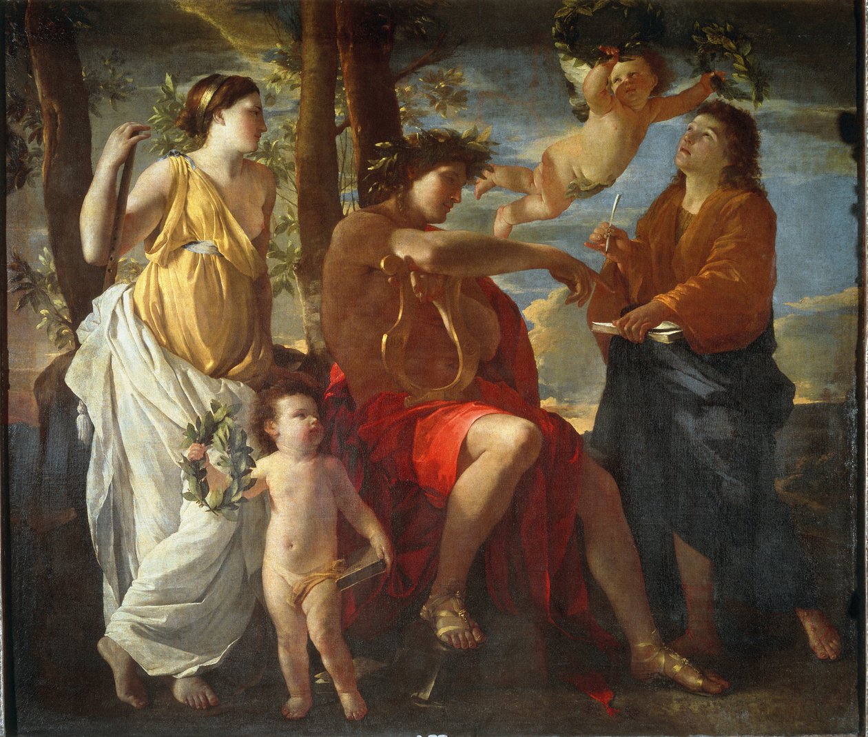 Runoilijan inspiraatio - öljy kankaalle tekijältä Nicolas Poussin