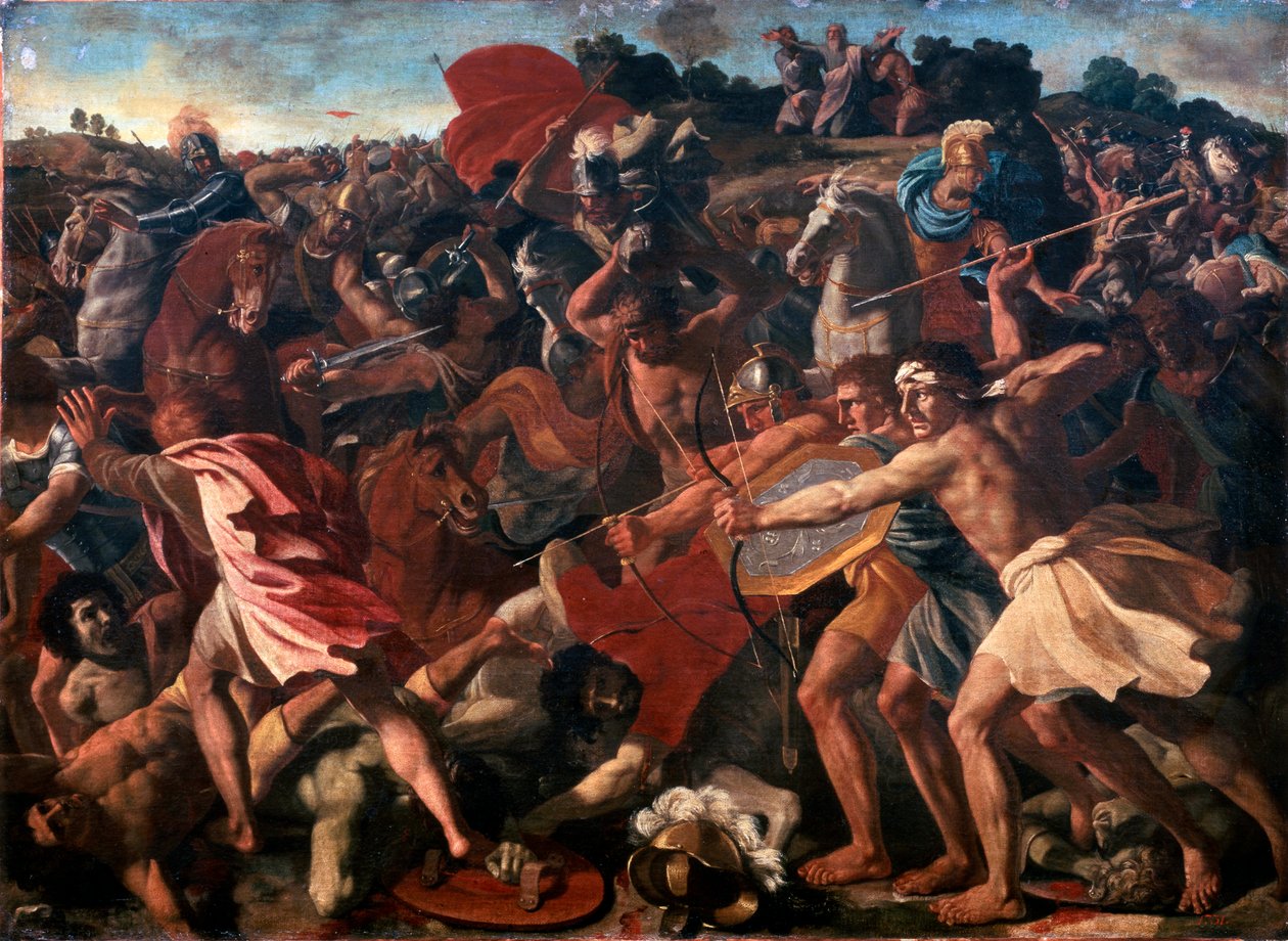 Joosuan voitto amalekilaisista, 1625-1626. tekijältä Nicolas Poussin