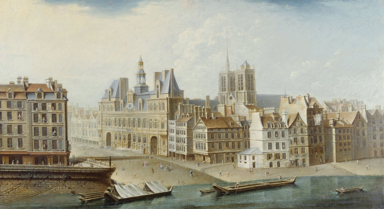 Hôtel de Ville ja Place de Grève (nykyinen Place de l