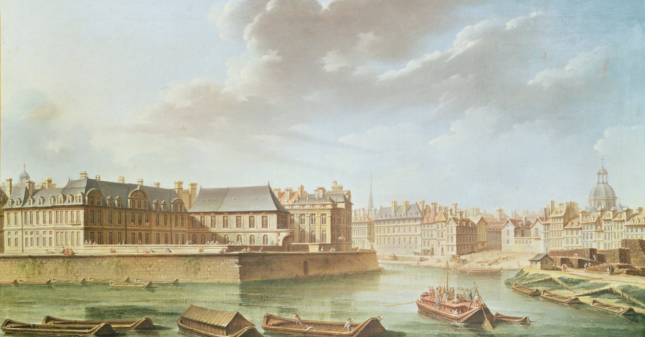 Ile Saint-Louis ja Hotel de Bretonvilliers vuonna 1757. tekijältä Nicolas Raguenet
