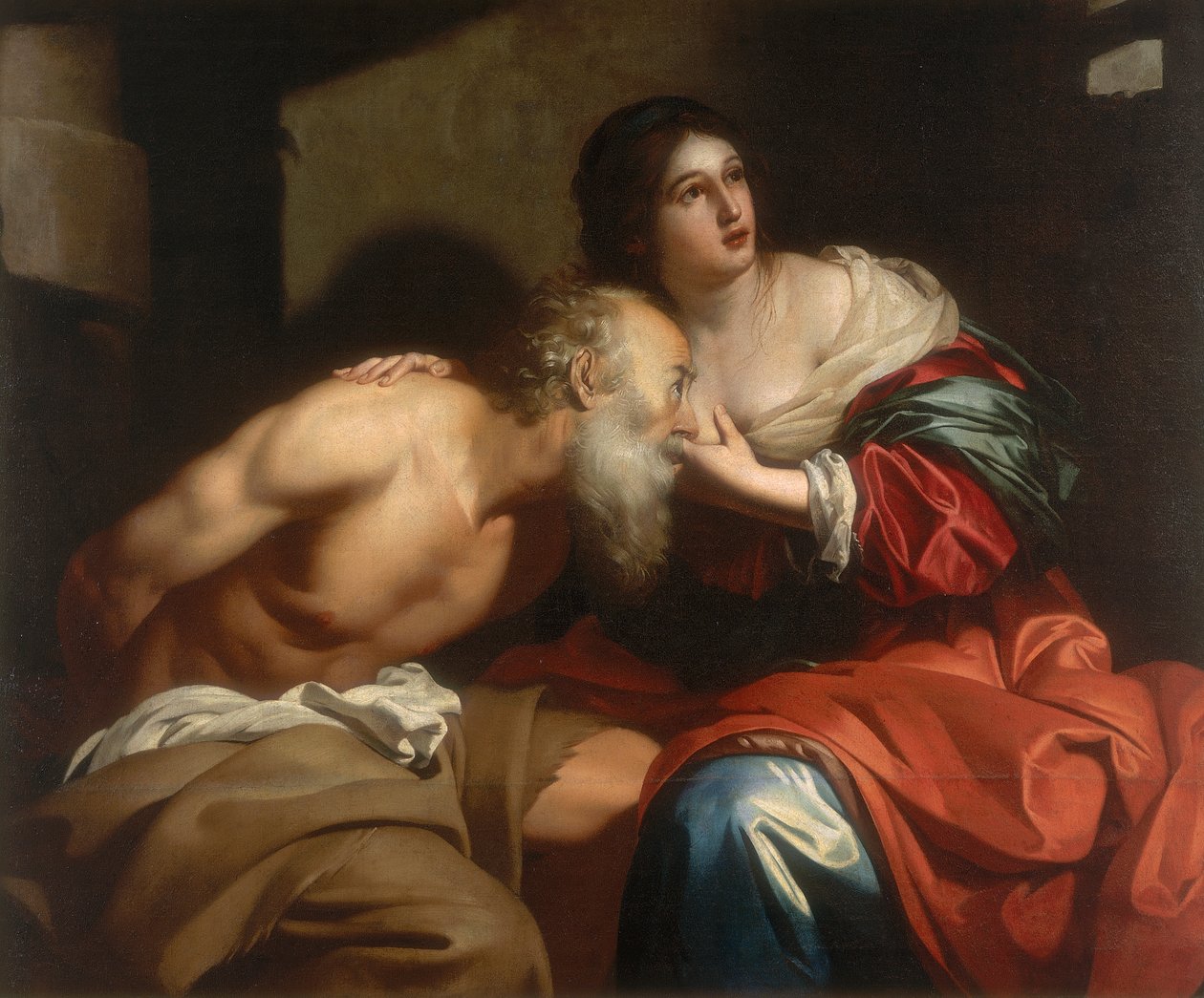 Roomalainen hyväntekeväisyys, Nicolas Regnierin työ, säilytetty Galleria Estensessä Modenassa tekijältä Nicolas Regnier