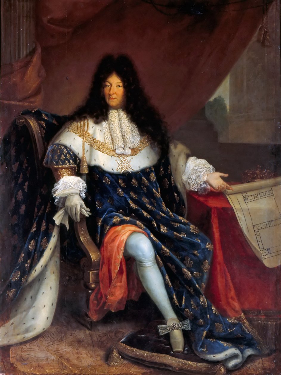 Muotokuva Louis XIV:stä pitelemässä Maison Royale de Saint-Louis
