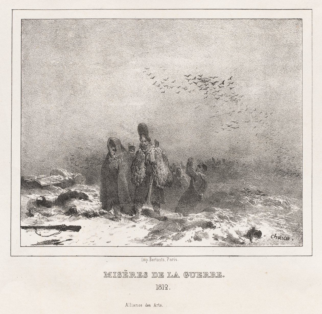 Moraaliset ja filosofiset aakkoset pienten ja suurten lasten käyttöön: Sodan kurjuus (1812) tekijältä Nicolas Toussaint Charlet