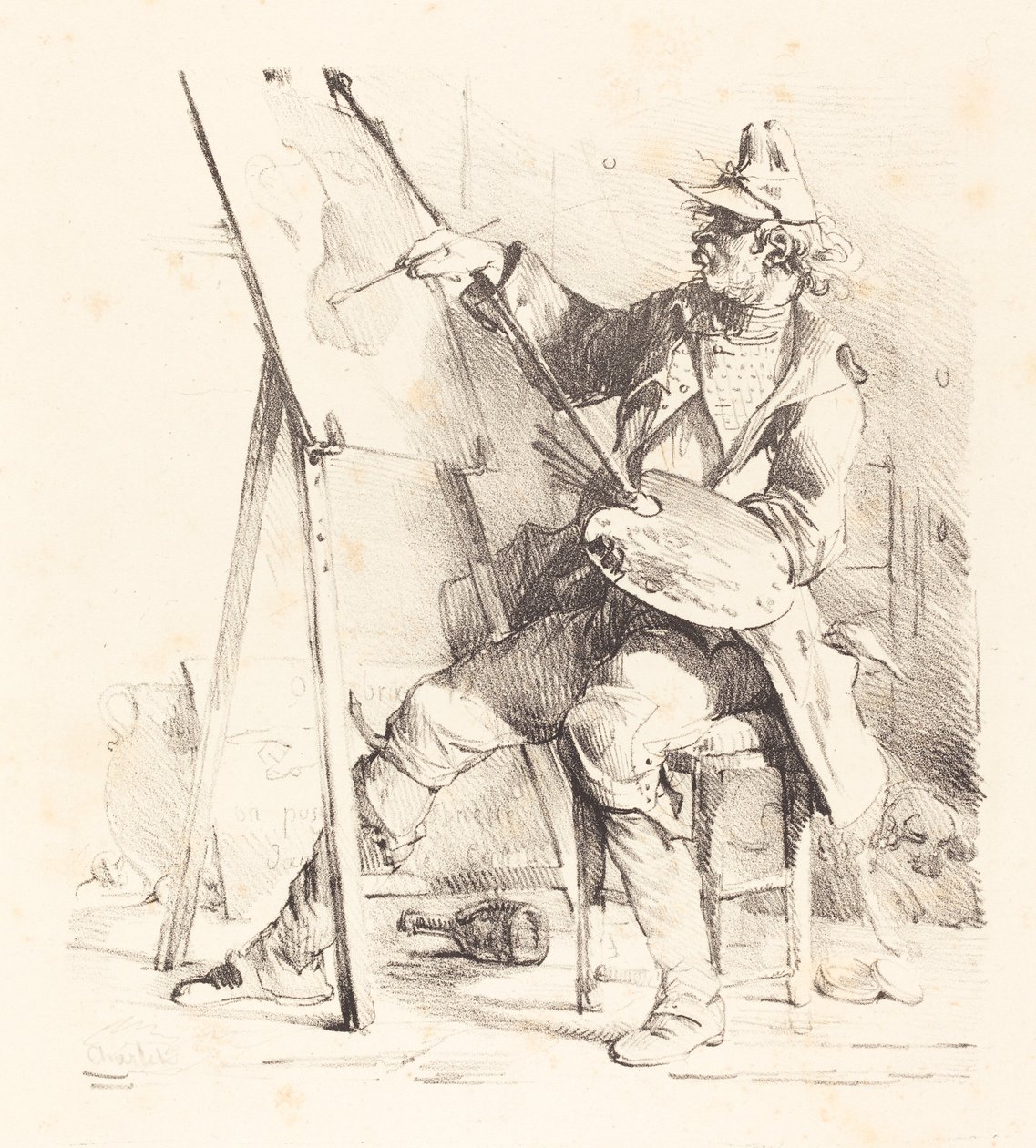 Kylttimaalari tekijältä Nicolas Toussaint Charlet