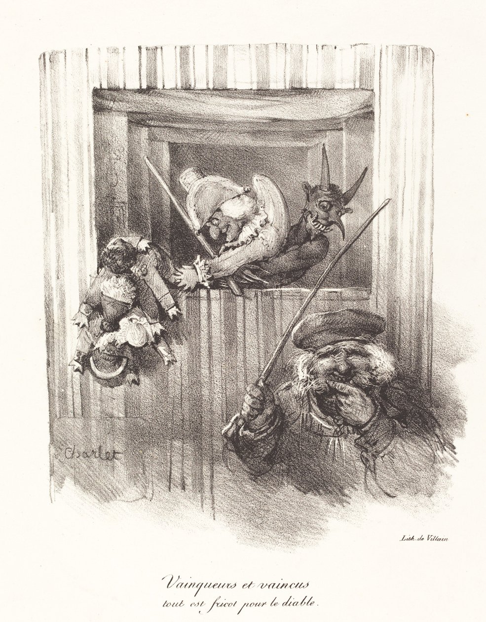 Voittajat ja voitetut, kaikki ruoka paholaiselle (The Vanquishers and the Valquished, All Food for the Devil) tekijältä Nicolas Toussaint Charlet