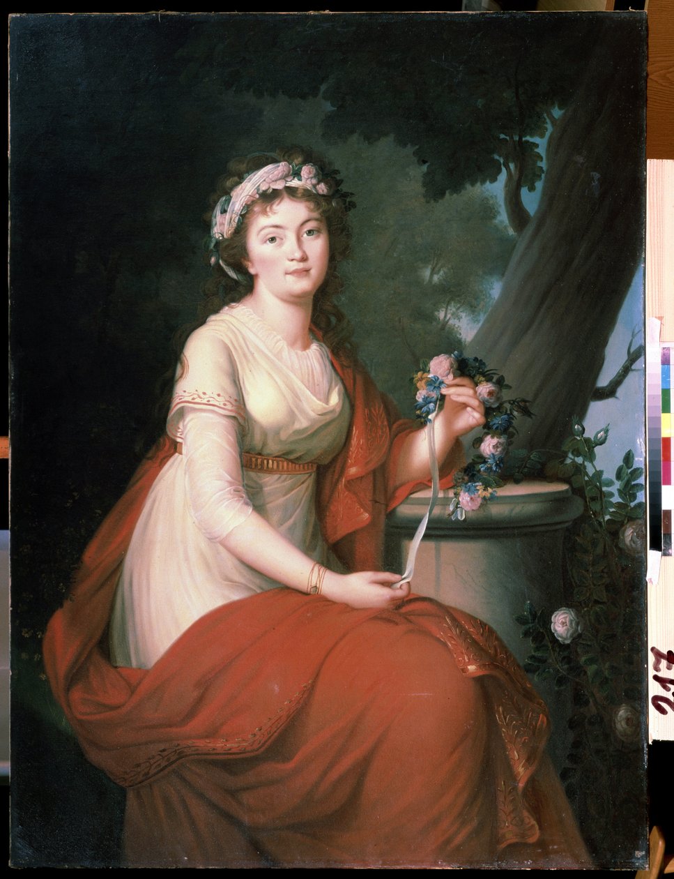 "Kreivitär Tatiana Youssoupovan muotokuva" (kreivitär Tatjana Jusupova) Nicolas de Courteillen (1768-n.1830) maalaus Valtionmuseo Arkhangelskoye Estate, Moskova tekijältä Nicolas de Courteille