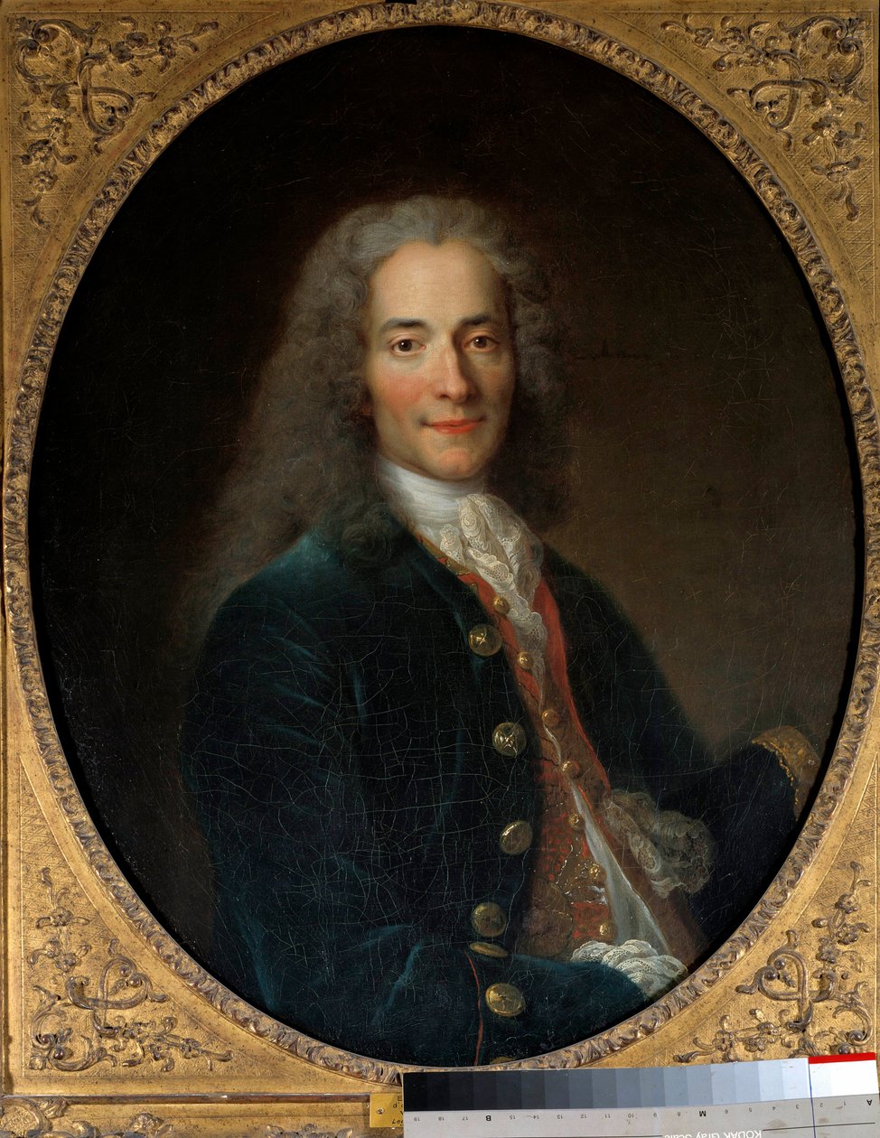Muotokuva Francois Marie Arouet dit Voltairesta (1694-1778) 24-vuotiaana Nicolas de Largillieren (1656-1746) maalaus 1718 Su. 0,8 x 0,65 m - Muotokuva Francois Marie Arouet