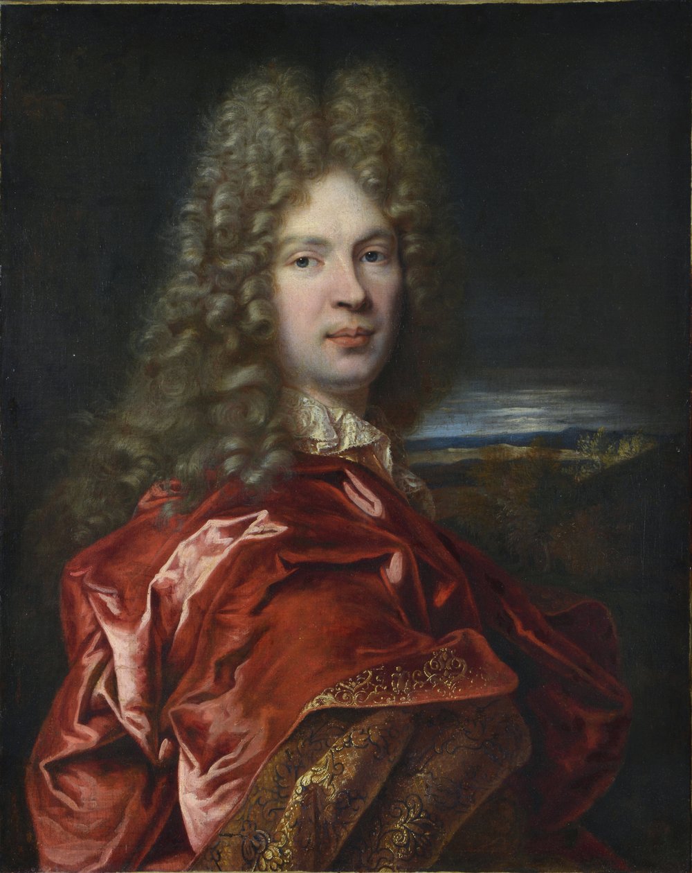 Muotokuva Pierre-Vincent Bertinistä (Pierre Vincent) (1653-1711), ranskalaisesta rahoittajasta ja taiteen ystävästä - Largillière, Nicolas, de (1656-1746). Öljy kankaalle, koko: 77x63, n. 1685, Valtion Eremitaaši, Pietari tekijältä Nicolas de Largillière