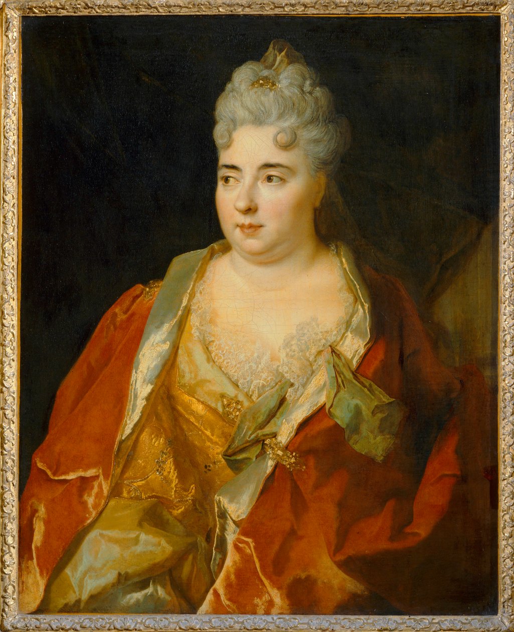 Muotokuva naisesta, jonka sanotaan olevan Marie-Anne Mancini, Bouillonin herttuatar ... tekijältä Nicolas de Largillière