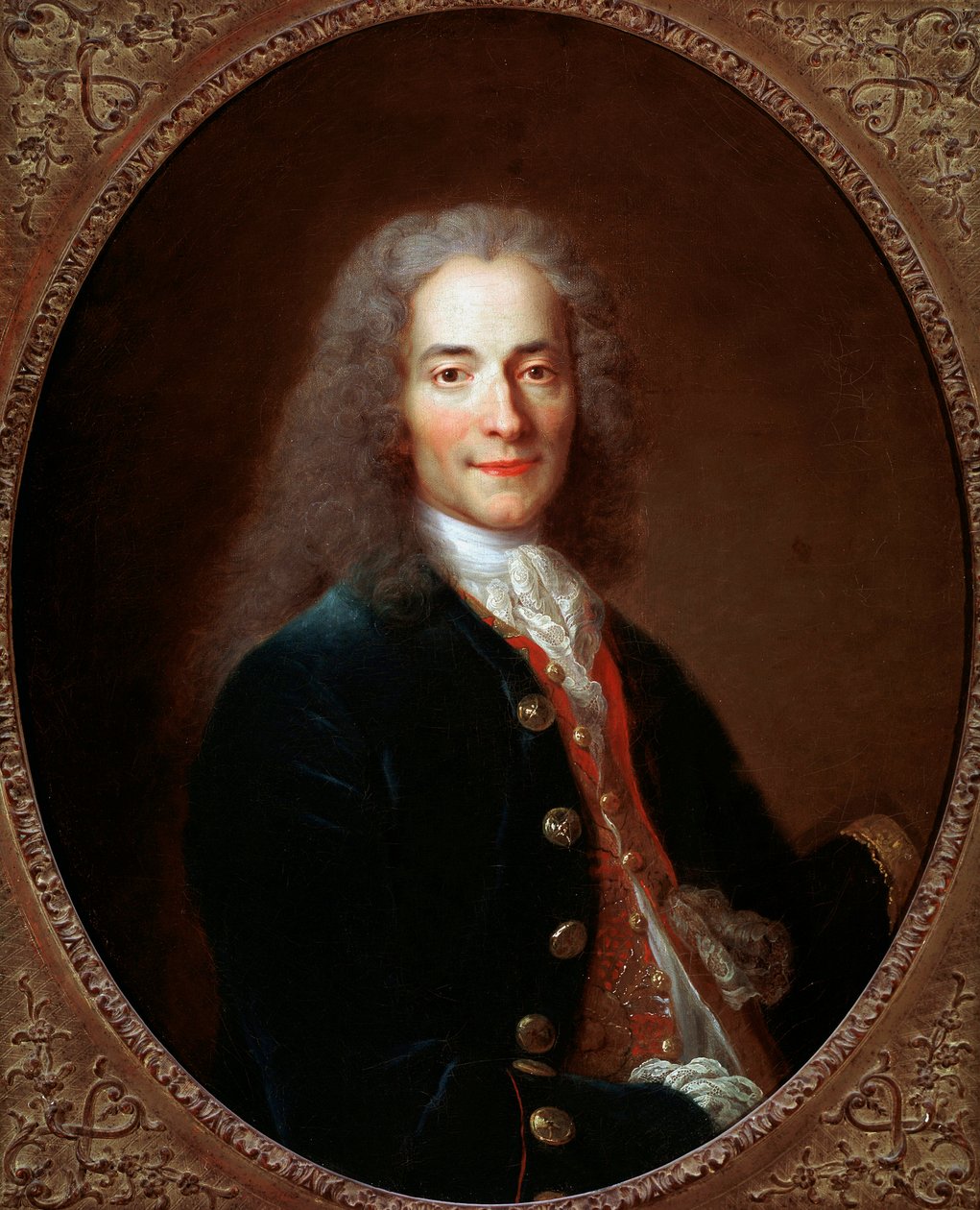 Ranskalaisen kirjailijan ja filosofin Voltairen muotokuva vuoden 1718 jälkeen tekijältä Nicolas de Largillière