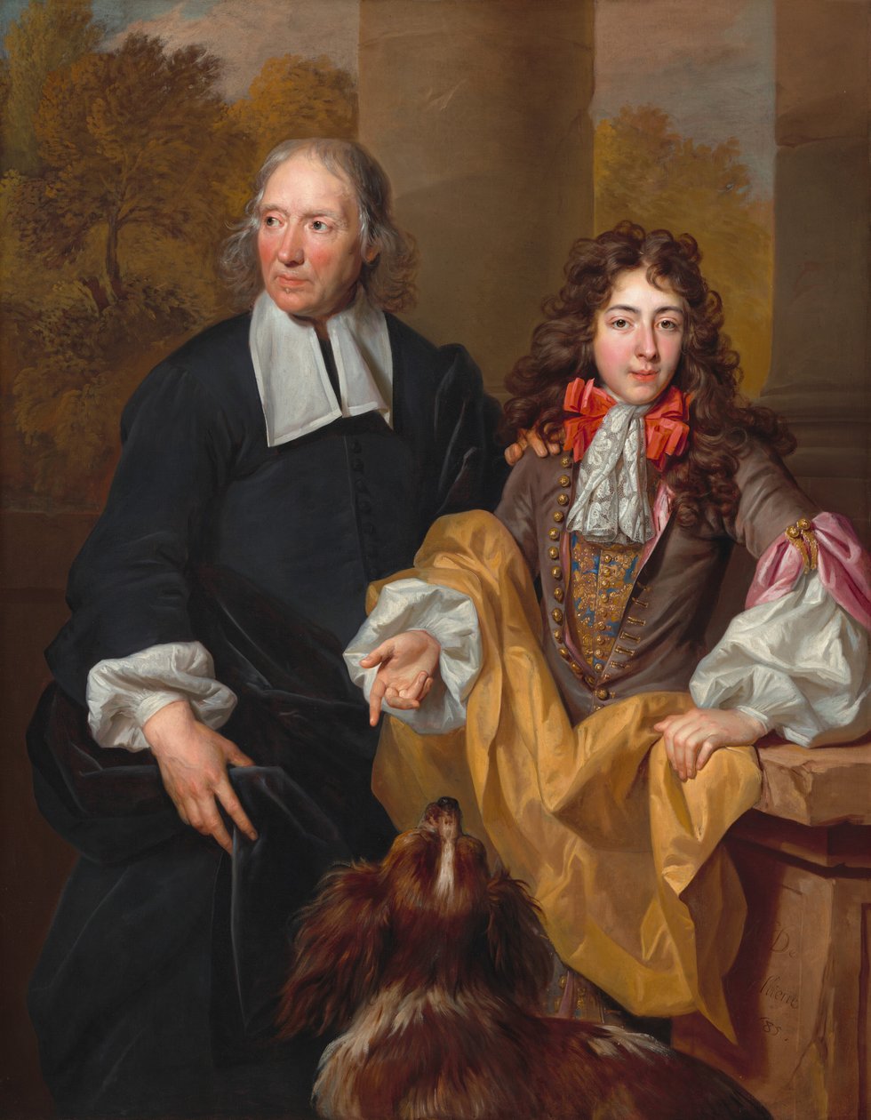 Nuoren miehen ja hänen opettajansa muotokuva, 1685. tekijältä Nicolas de Largillière