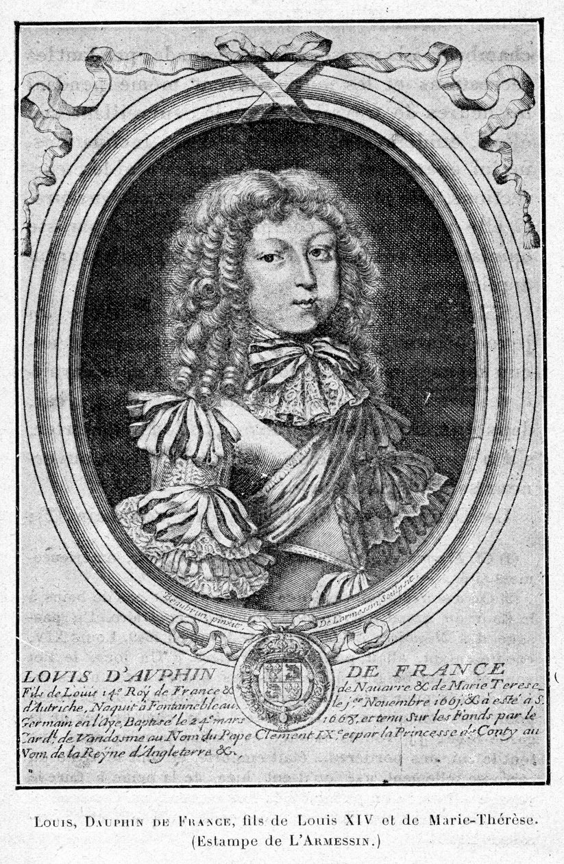 Cabanès, prinssikoulutus012 Ludvig, Ranskan Dauphin, Ludvig XIV:n ja Marie-Thérèsen poika. tekijältä Nicolas de Larmessin