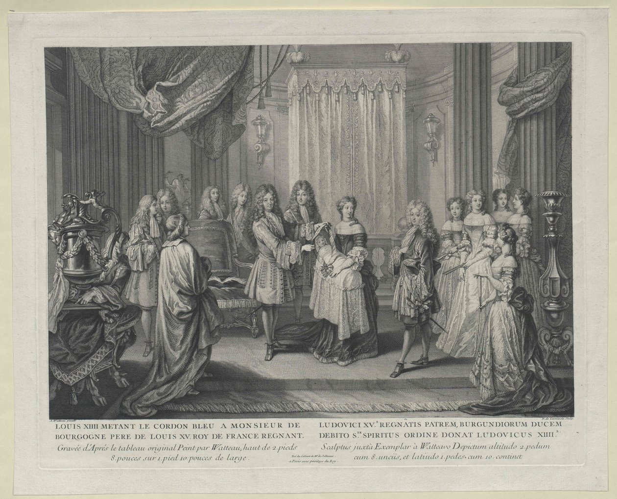 Ranskan kuningas Ludvig XIV (kaiverrus) tekijältä Nicolas de Larmessin