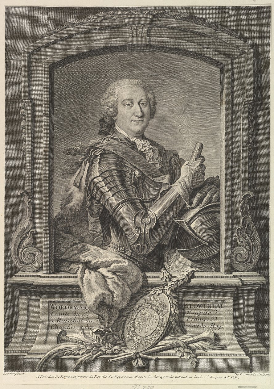 Maréchal de Lowendalin muotokuva 1700-luvulta. tekijältä Nicolas de Larmessin