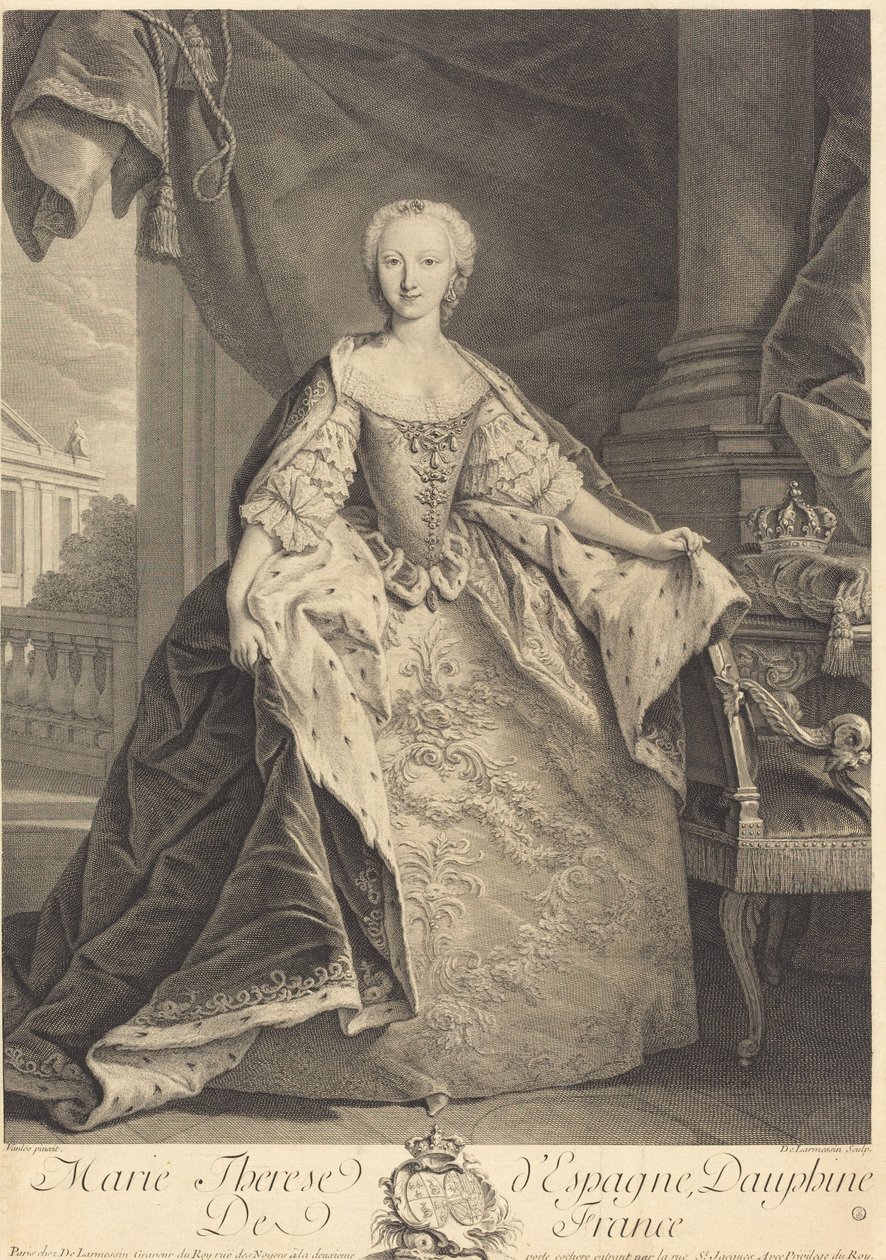 Marie Therese Espanjasta, Dauphine Ranskasta tekijältä Nicolas de Larmessin IV after Jean Baptiste Van Loo