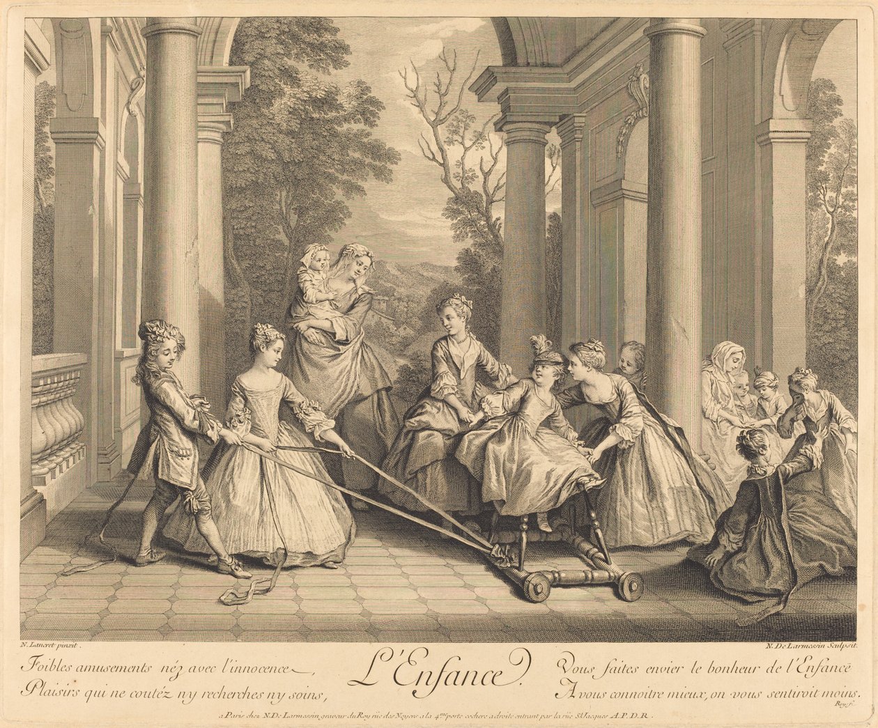 Lapsuus tekijältä Nicolas de Larmessin IV after Nicolas Lancret