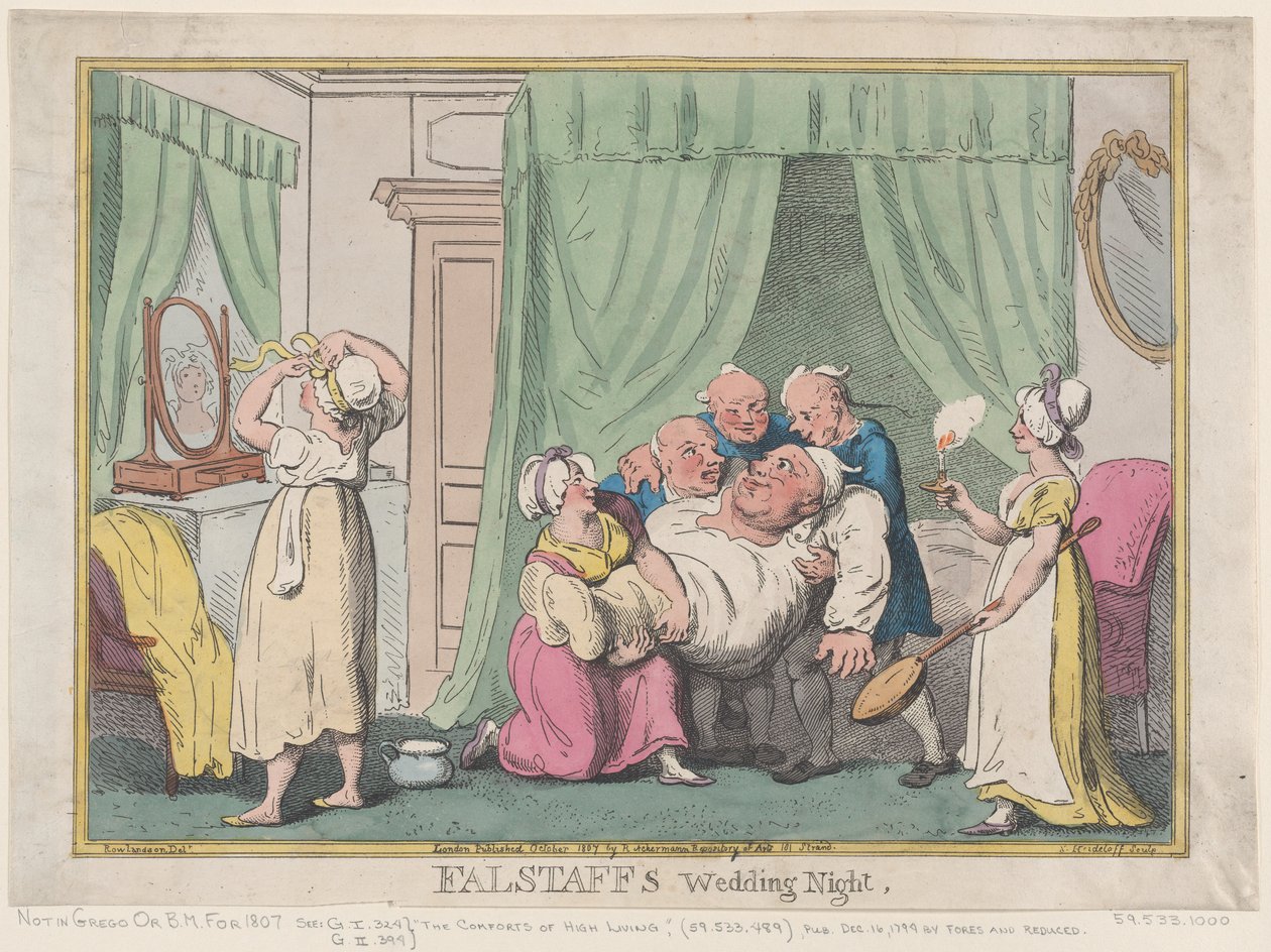 Falstaffin hääyö, lokakuu 1807, lokakuu 1807. tekijältä Nicolaus Heideloff