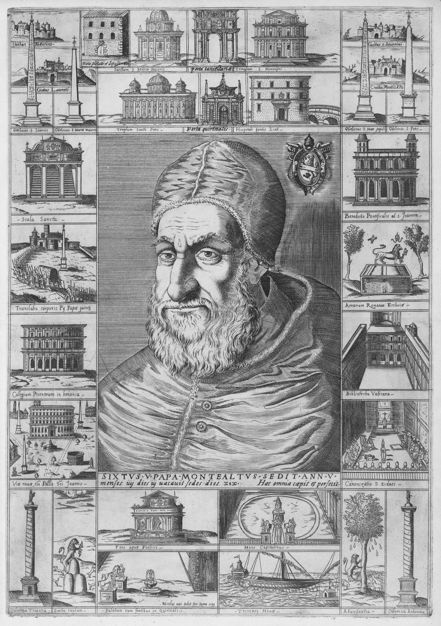 Sixtus V:n muotokuva, n. 1589, n. 1589. tekijältä Nicolaus van Aelst