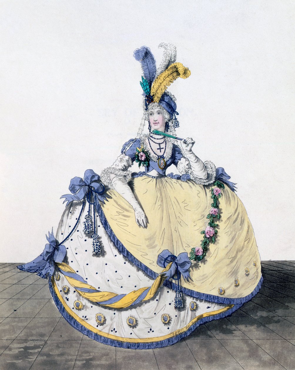Pihamekko, kuva 106 The Gallery of Fashionista, 1797 tekijältä Nicolaus von Heideloff