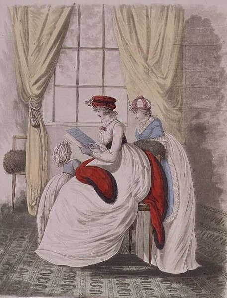 Aamumekot Nikolaus Heideloffin "Gallery of Fashionista", osa II, tammikuu 1799 (tulostus) tekijältä Nicolaus von Heideloff