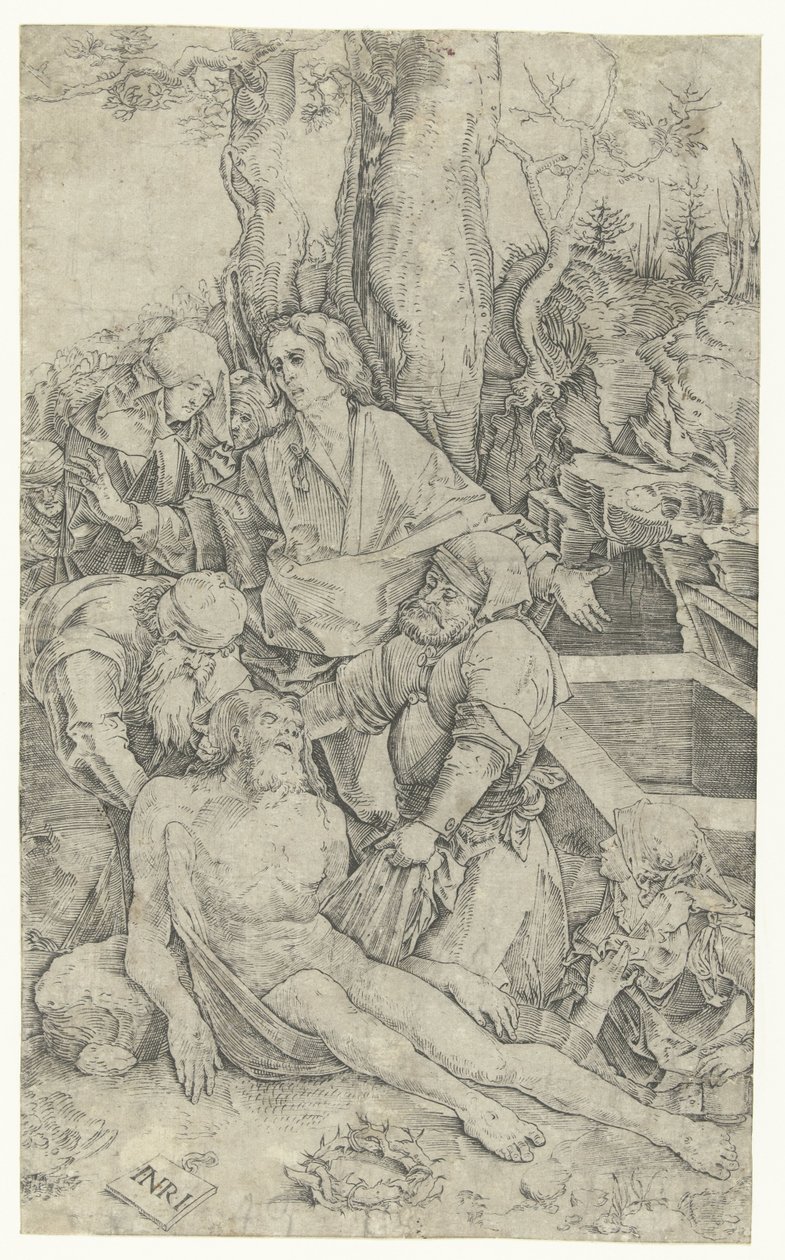 Kristuksen hautaus tekijältä Nicoletto da Modena (attributed to)