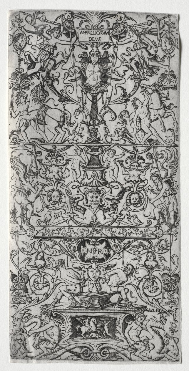 Ornamenttipaneeli: Mars, taistelujen jumala, n. 1507. tekijältä Nicoletto da Modena