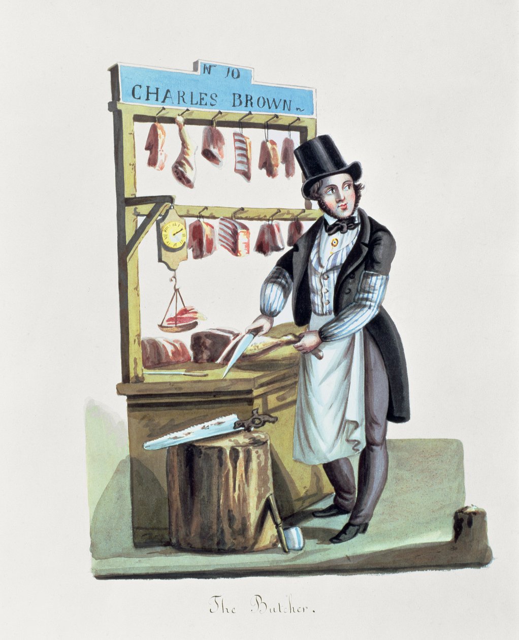 The Butcher, n. 1840-44 tekijältä Nicolino Calyo