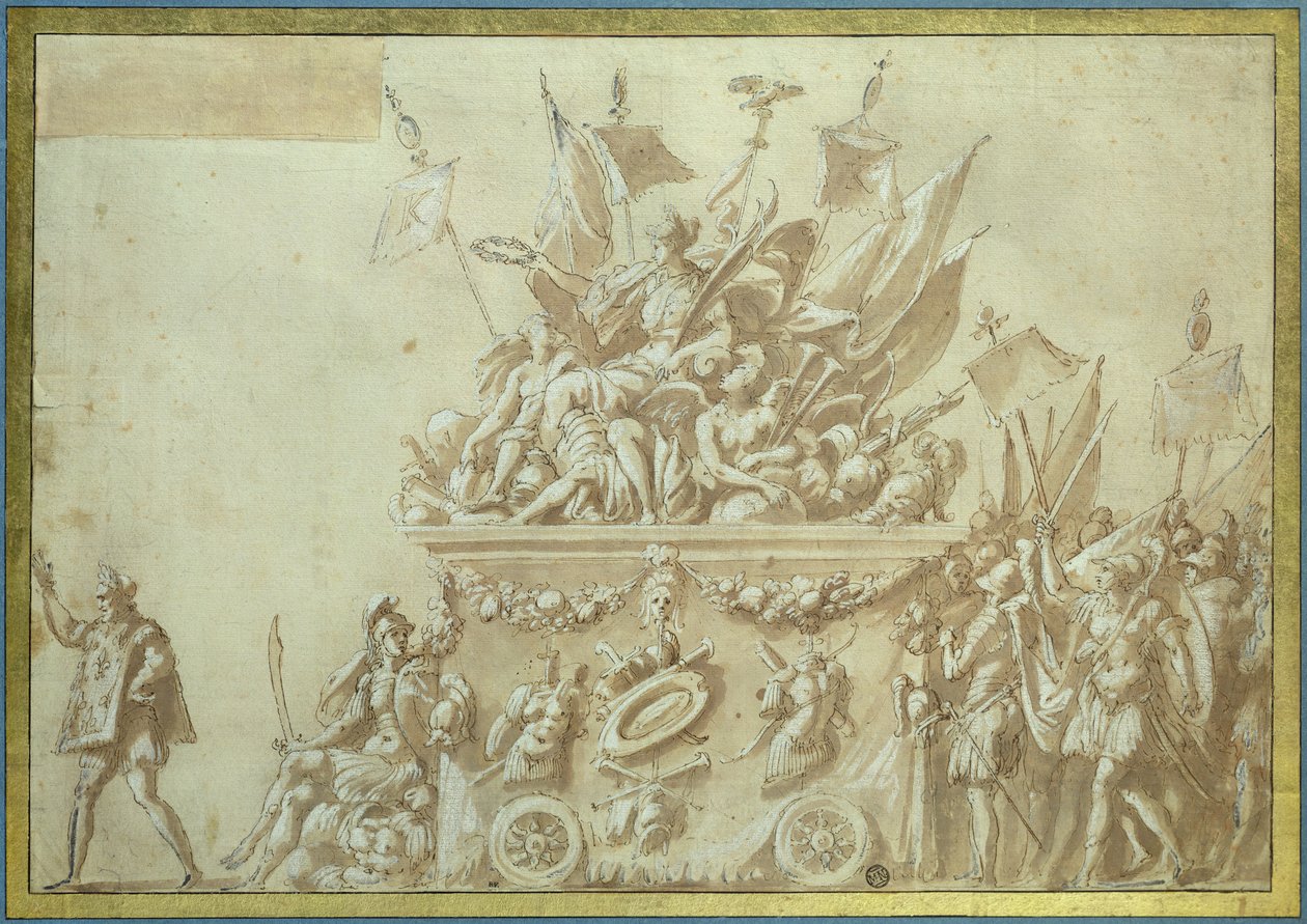 Kaarle IX:n voittoisa tulo (1550-74) tekijältä Nicolo dell Abate