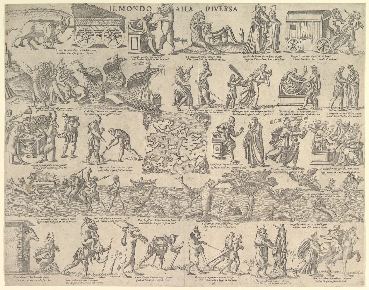 Maailma kääntyi ylösalaisin Maailma kääntyi ylösalaisin, 1552-79. tekijältä Nicolo Nelli