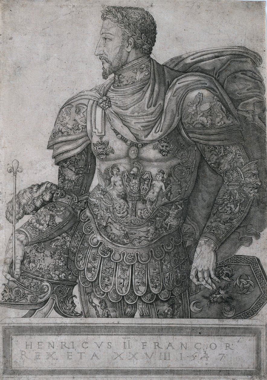 Henri II, Ranskan kuningas, 28-vuotiaana, 1547. tekijältä Nicolo della Casa