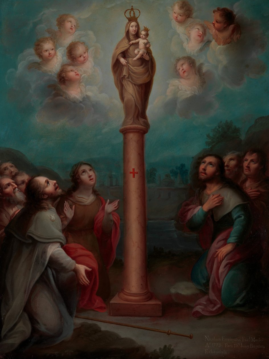 El Pilarin neitsyen ilmestyminen St. Jamesille, 1773. tekijältä Nicolás Enríquez