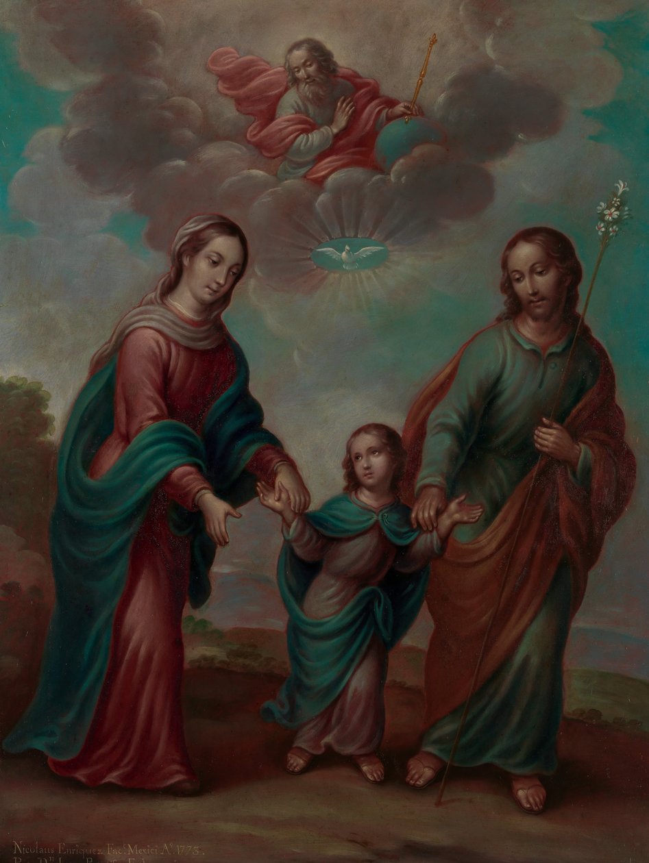 Pyhän perheen paluu Egyptistä, 1773. tekijältä Nicolás Enríquez