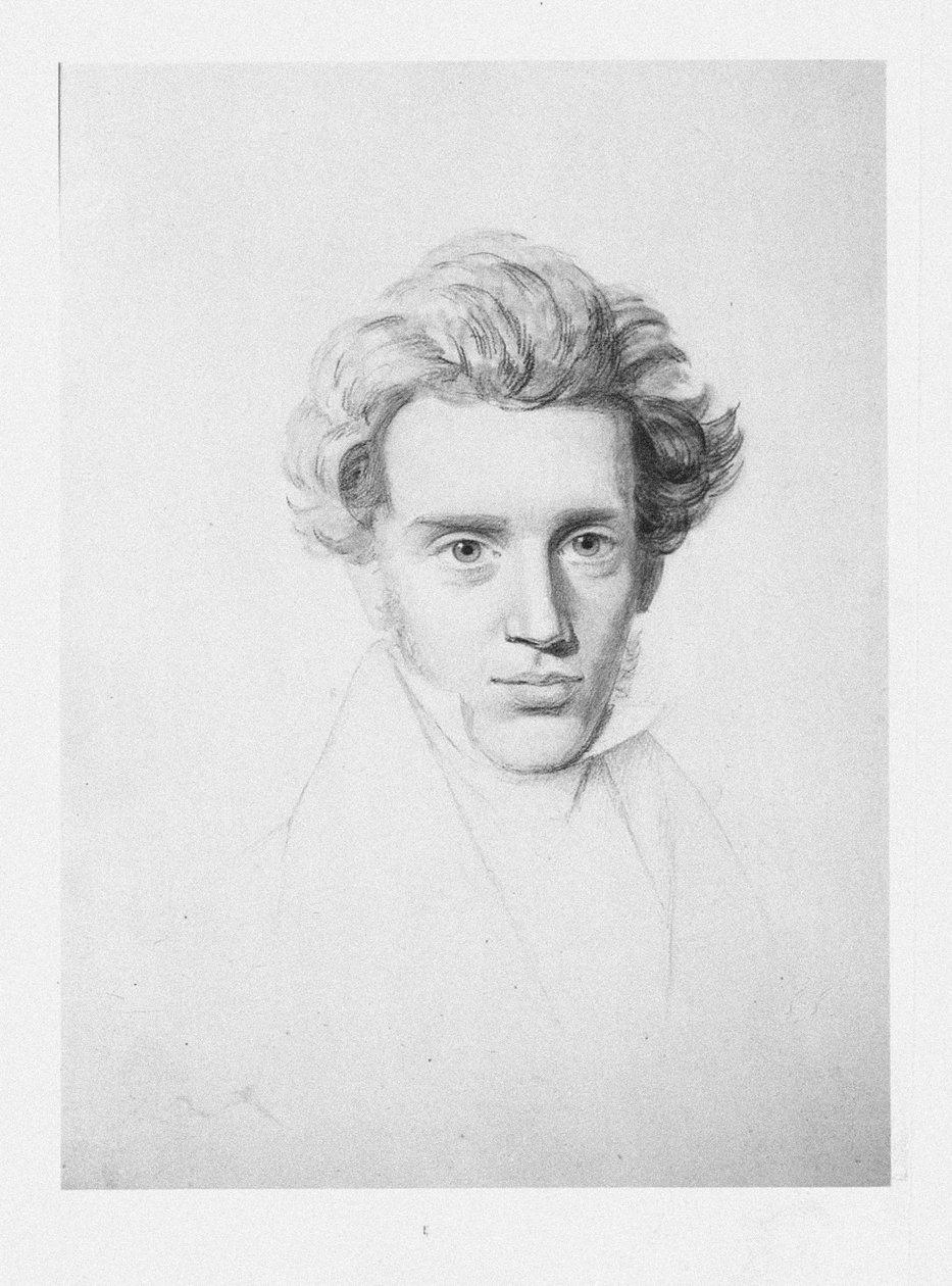 Søren Kierkegaard 1813-1855, noin 1840 tekijältä Niels Christian Kierkegaard