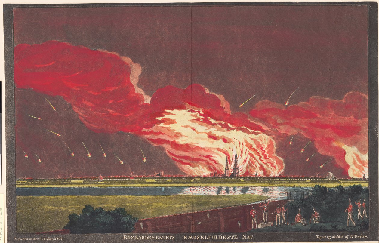 "Pommituksen pelottavin yö. Kiøbenhavn 4.-5. syyskuuta 1807" tekijältä Niels Truslew