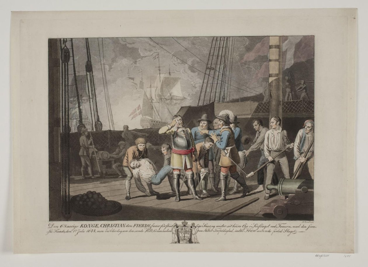 Christian IV Fehmarnin meritaistelussa 1644 tekijältä Niels Truslew