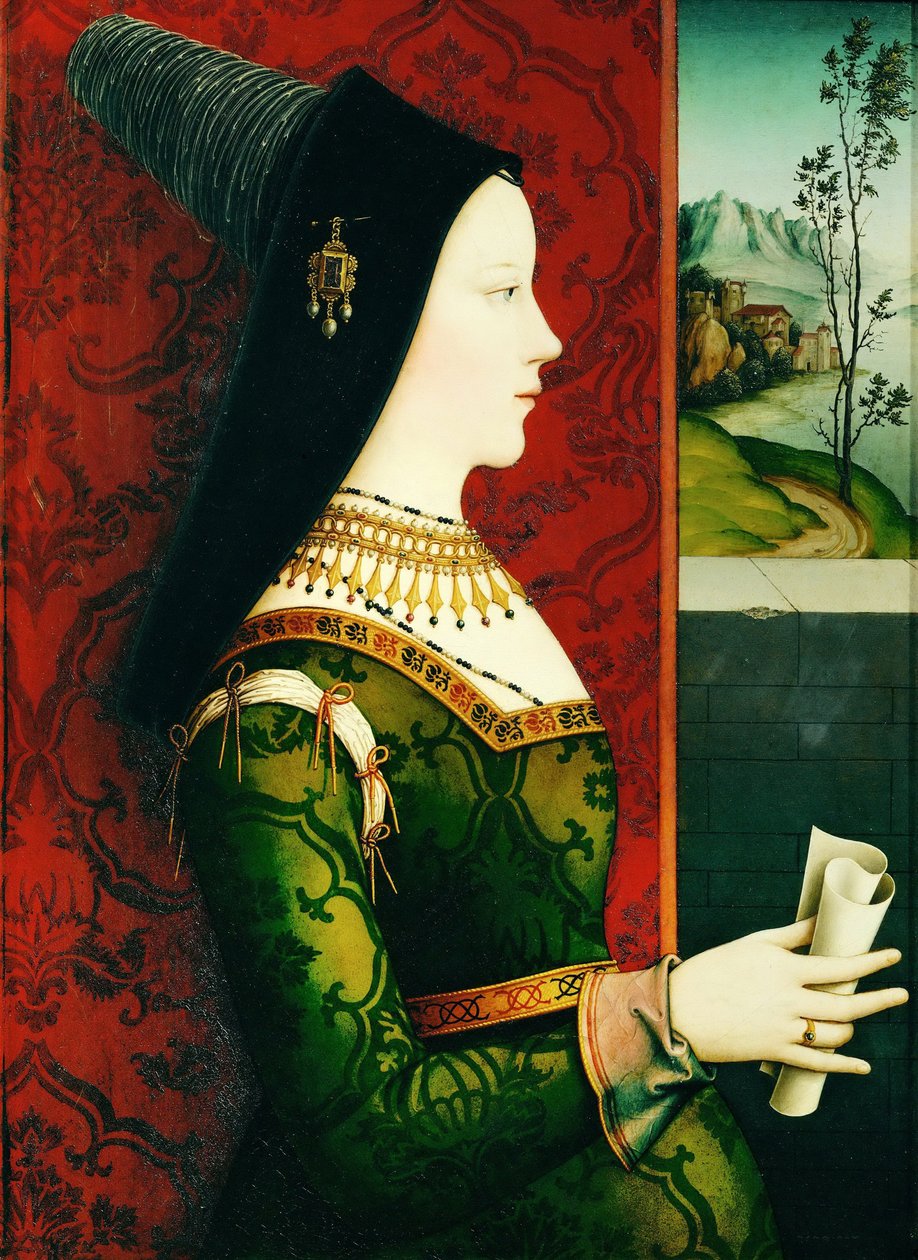 Burgundin herttuatar Marian muotokuva 1457-1482, n. 1500 tekijältä Niklas Reiser