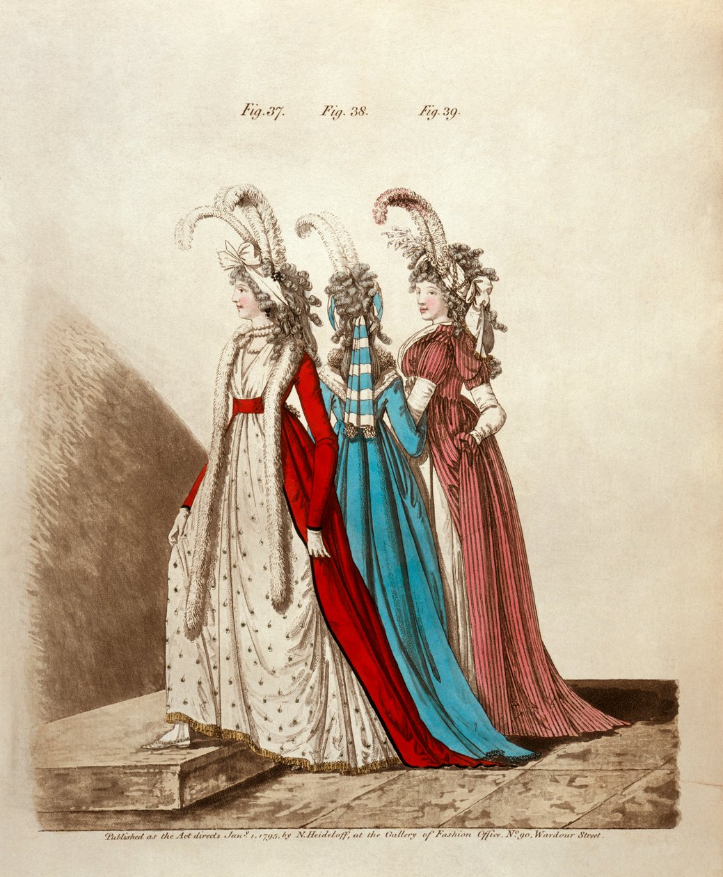 Iltapäivämekot, 1795 tekijältä Niklaus von Heideloff